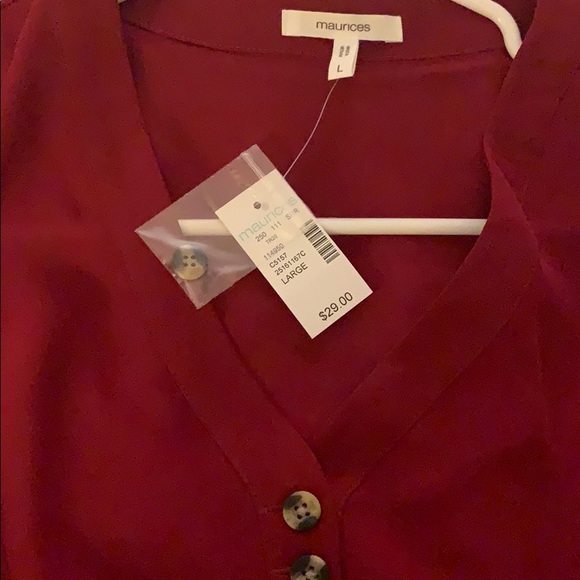 Maurices wine red blouse - Picture 3 of 3